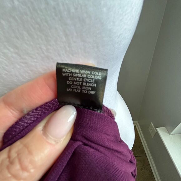 Natori Purple Sheath Dress with Dolman Sleeves - Picture 8 of 9